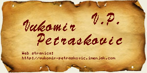 Vukomir Petrašković vizit kartica